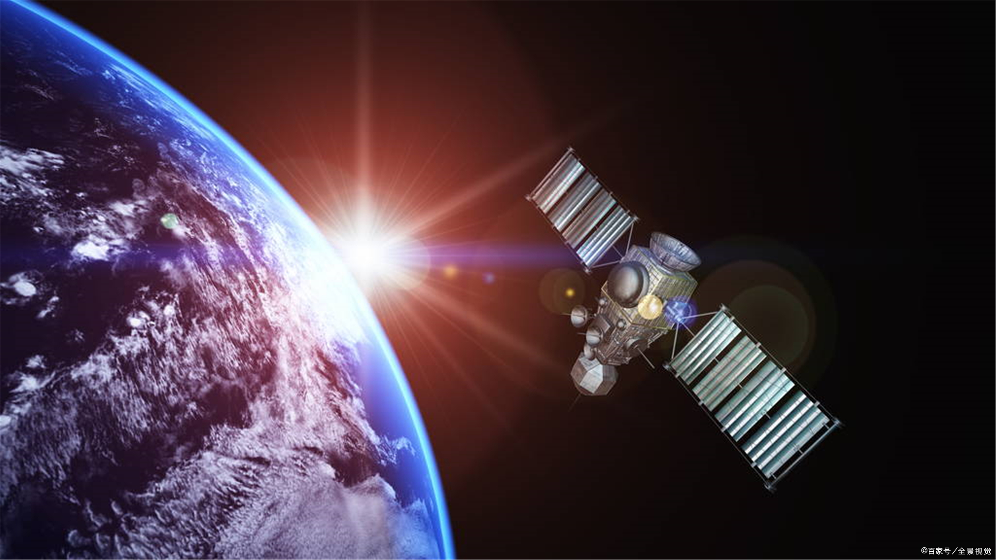 卫星图标 现代通信网络的星点密码
